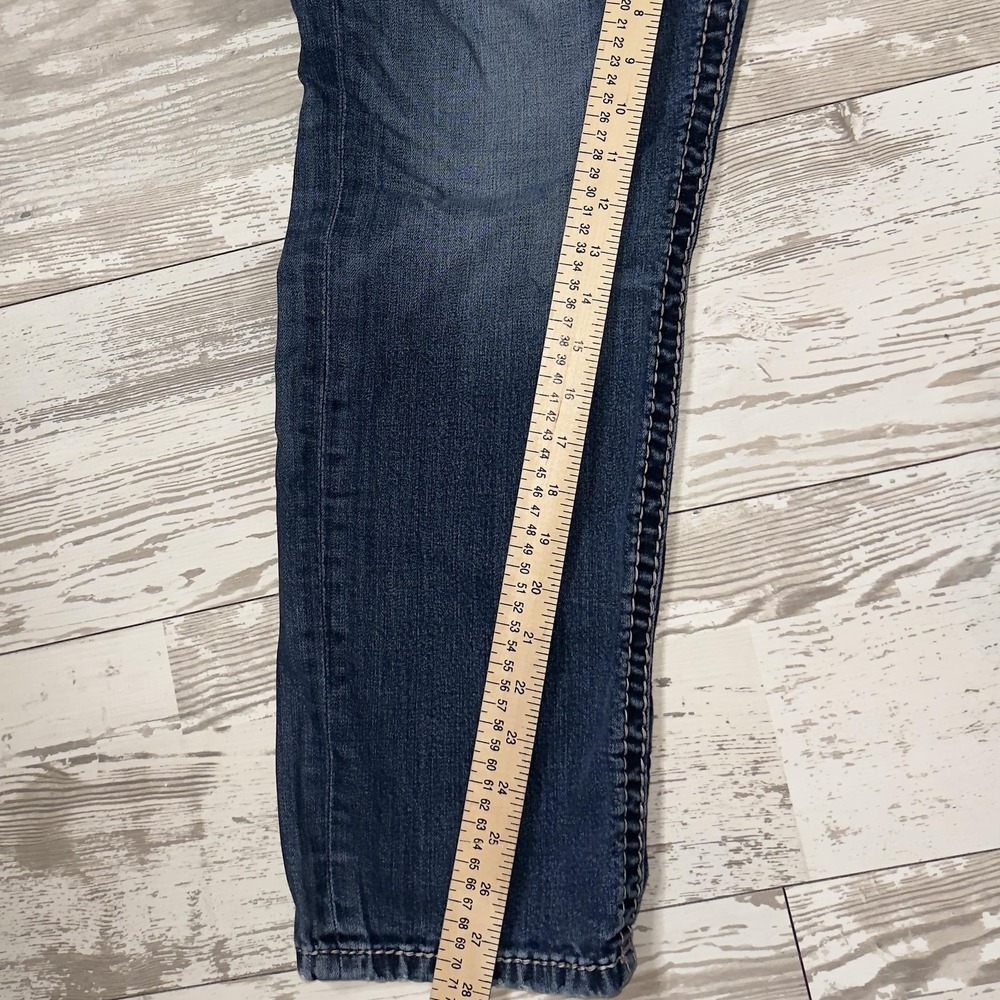 Rock Revival Jeans Mens 36x31 Blue Jack Slim Straight Denim Stretch Embroidered - Picture 10 of 14